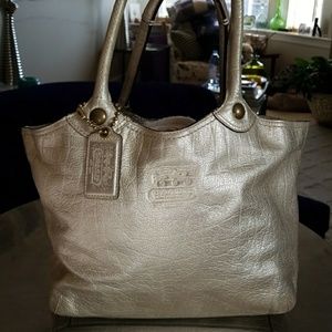 Coach Soft Metallic Tote